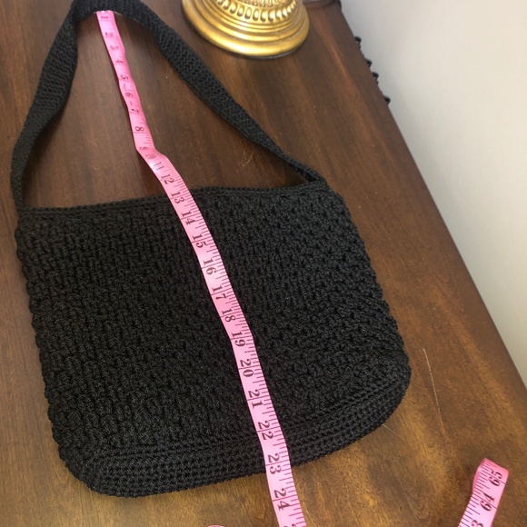 EUC The Sak Black Crochet Full Zip Purse - Picture 8 of 12